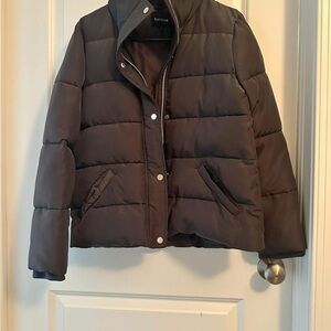 Express Gray Puffer Jacket